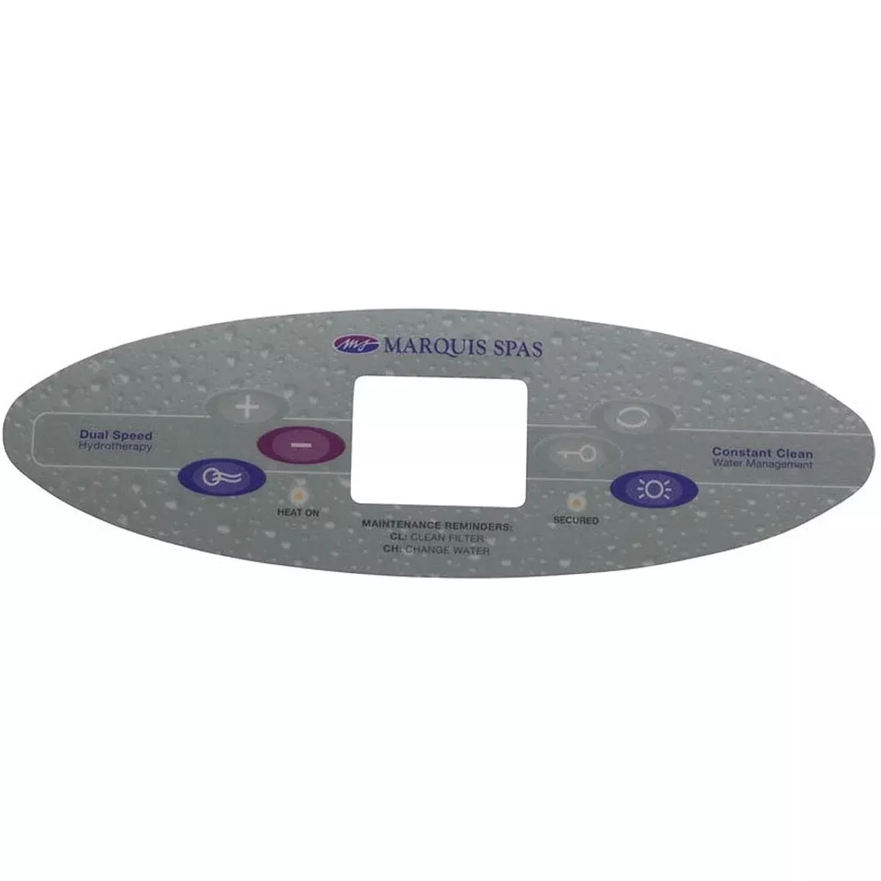 Marquis Spas Topside Control 6 Button Overlay