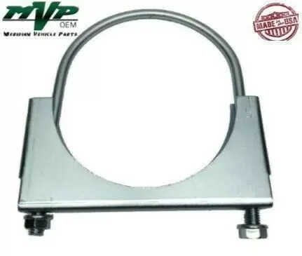 MVP 4" Saddle Type Round U-Bolt Exhaust Clamp - Zinc Plated - JSR40ZN