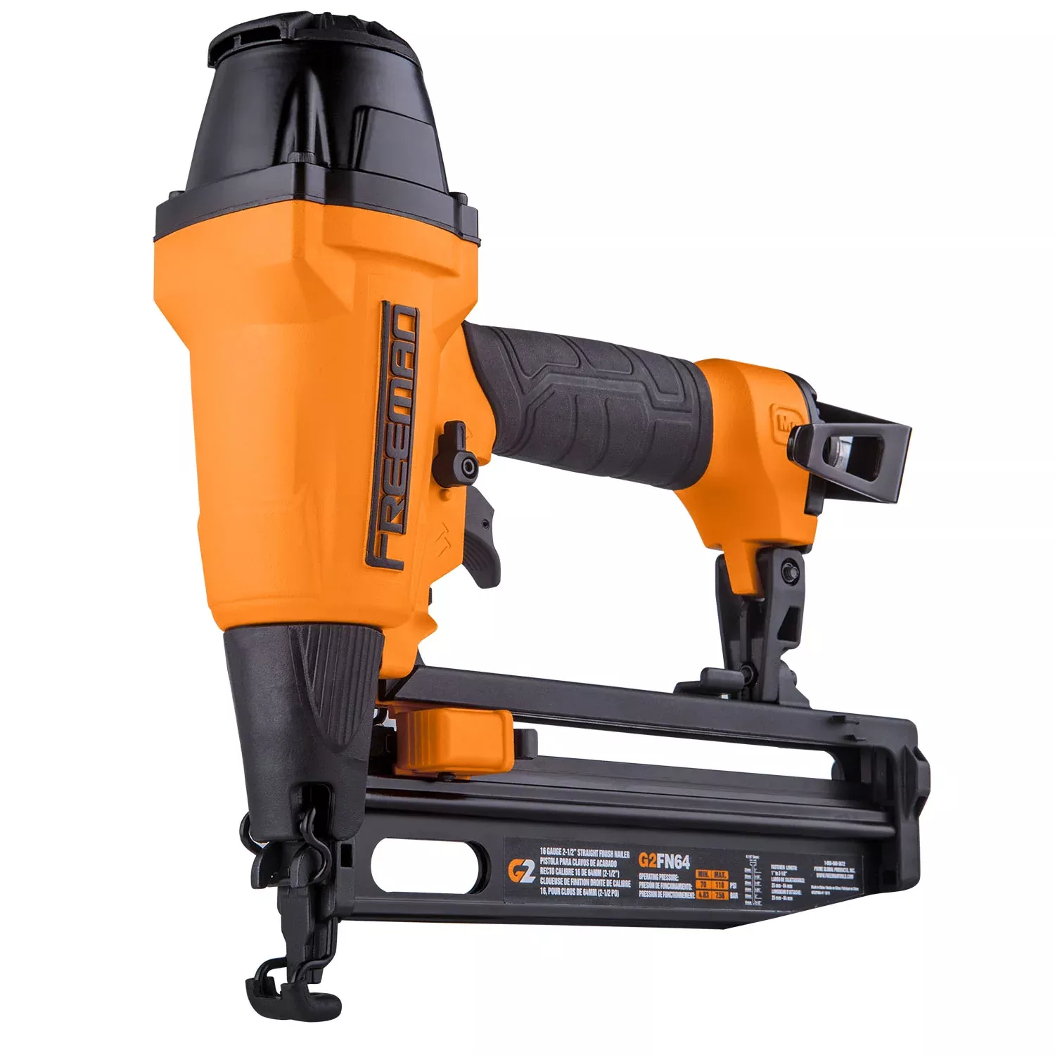 Pneumatic 16-Gauge 2-1/2" Straight Finish Nailer (2nd Generation)