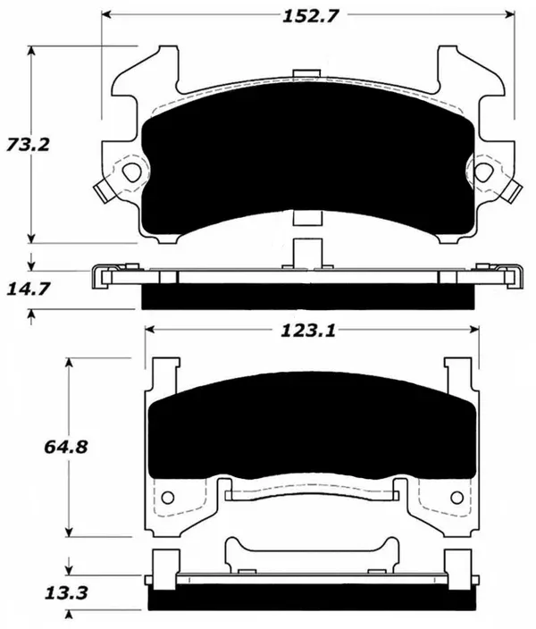 Porterfield Brake Pads for 2003 CHEVROLET S-10 PICKUP 2WD
