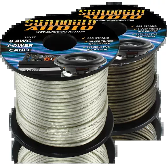 Sundown Audio 8 AWG Power Cable (250FT)