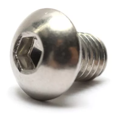Wurth 3/8"-16 x 1/2" Button Socket Cap Stainless Steel Screw, 10pc