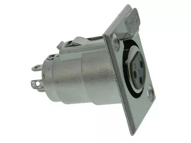 XLR Connector, Female 3 Pin Panel Mount